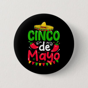 Cinco De Mayo Lets Fiesta Squad 5 De Mayo Mexican Ronde Button 5,7 Cm