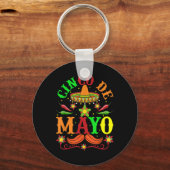Cinco De Mayo Lets Fiesta Squad 5 De Mayo Mexican Sleutelhanger (Voorkant)