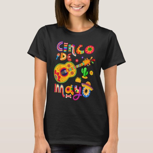 Cinco De Mayo Lets Fiesta Squad 5 De Mayo Mexican T-shirt (Voorkant)