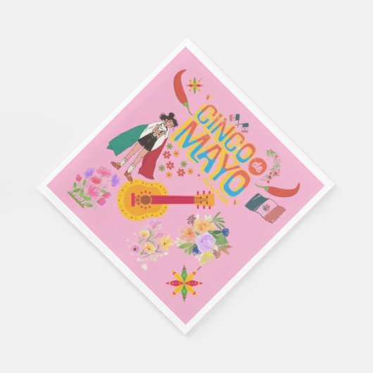 Cinco De Mayo light pink Servet (Hoek)