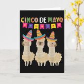 Cinco De Mayo Llama Feest Ultieme Feeststemming Me Kaart (Gele Bloem)