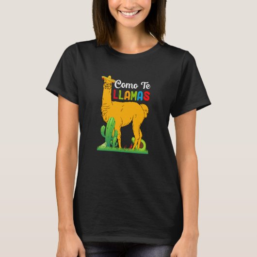 Cinco de Mayo love llama squad celebrate fiesta T-shirt (Voorkant)