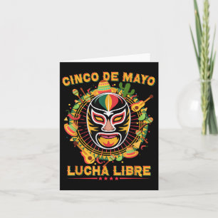 Cinco de Mayo Lucha Libre Luchador Mask Funny Cinc Kaart