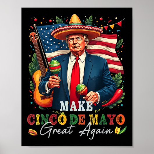 Cinco De Mayo Maak Cinco De Mayo Weer Groot Donald Poster (Voorkant)