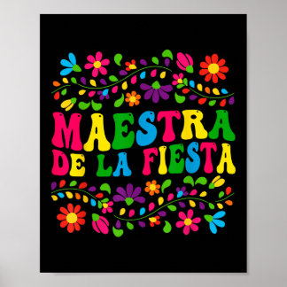 Cinco de Mayo Maestra Spaans Mexicaans leraar voor Poster
