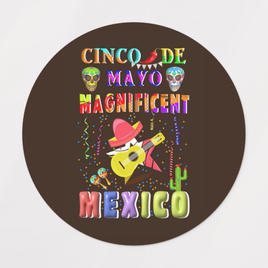 Cinco de Mayo Magnificent Mexico Labels (Design 5)