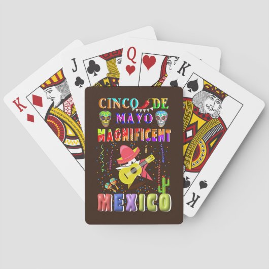Cinco de Mayo Magnificent Mexico Pokerkaarten (Achterkant)