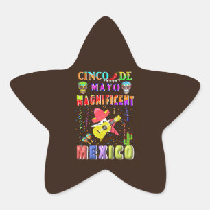 Cinco de Mayo Magnificent Mexico Ster Sticker