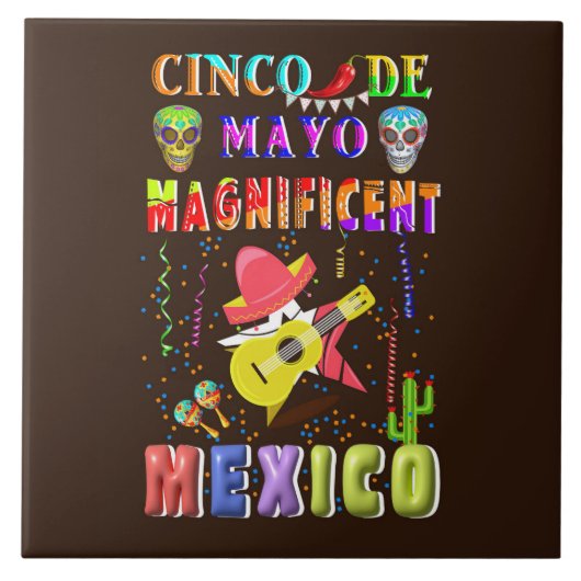 Cinco de Mayo Magnificent Mexico Tegeltje (Voorkant)