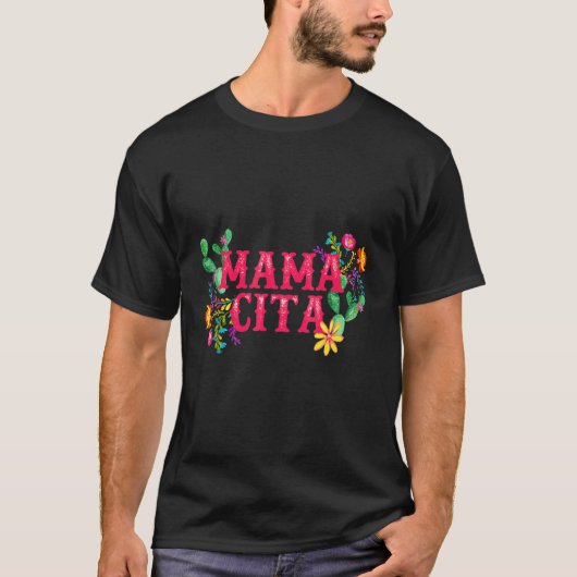 Cinco De Mayo Mama Cita Floral Mexicaanse Fiesta 1 T-shirt (Voorkant)