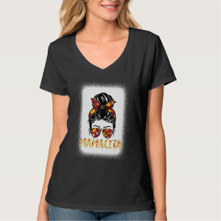 Cinco De Mayo Mamacita Messy Bun Glasses Ma Fiest T-shirt