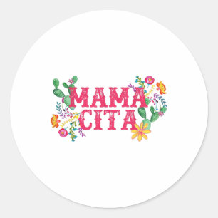 Cinco De Mayo Mamacita Mexicaanse Mama Mama Mama F Ronde Sticker