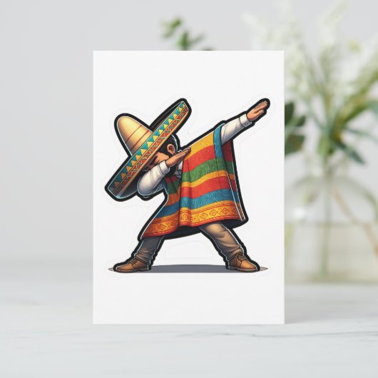 Cinco de Mayo Man Bedankkaart (Staand voorkant)