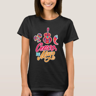 Cinco De Mayo Maracas gitaar Pepperoni T-shirt