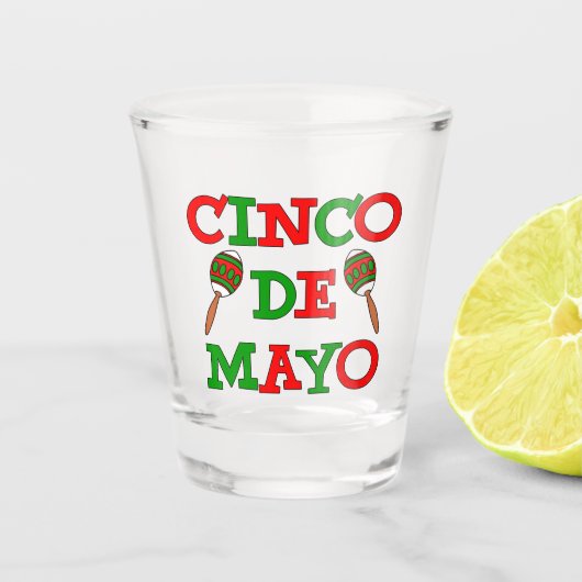 Cinco De Mayo Maracas Shot Glas (Voorkant)