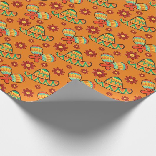 Cinco de Mayo Maracas' Sombreros Cadeaupapier (Hoek)