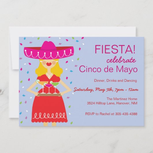 Cinco de Mayo Margarita Uitnodigingen (Voorkant)