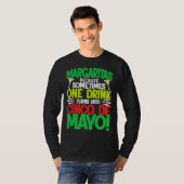 Cinco De Mayo Margaritas Because 5 De Mayo T-shirt (Voorkant volledig)