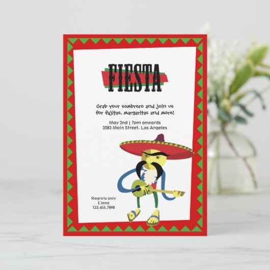 Cinco de Mayo Mariachi Fiesta Uitnodiging (Staand voorkant)