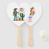 Cinco de mayo mariachi - Mexicaanse trots Handwaaier (Voorkant en achterkant)