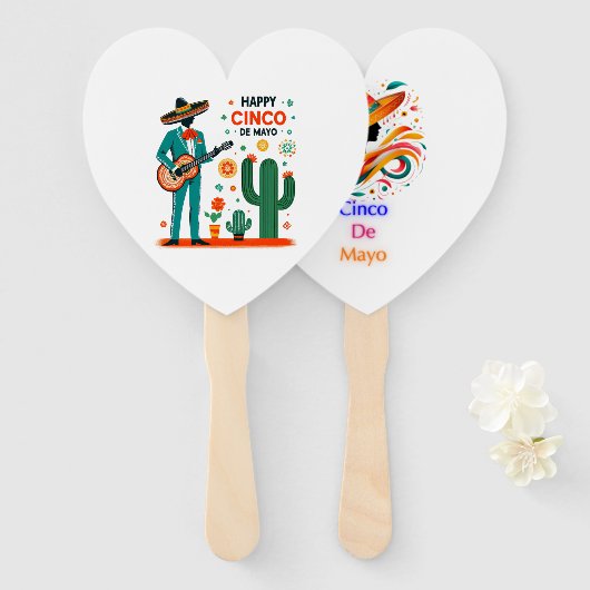 Cinco de mayo mariachi - Mexicaanse trots Handwaaier (Voorkant en achterkant)