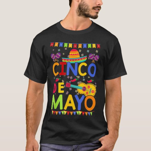  Cinco de Mayo Meico Guitar Funny T-shirt (Voorkant)