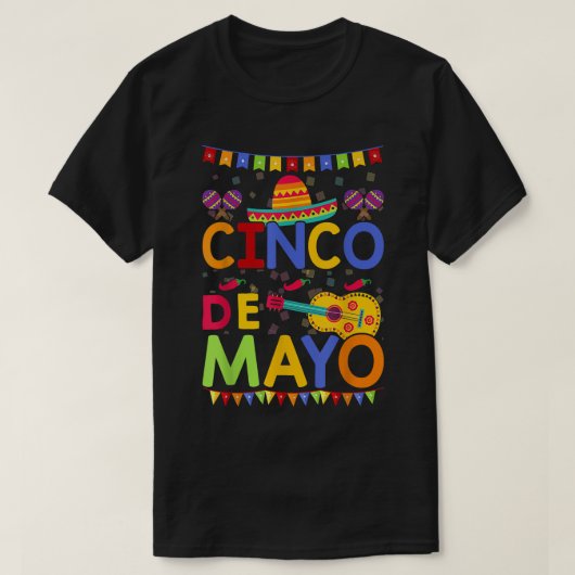 Cinco de Mayo Meico Guitar Funny T-shirt (Design voorkant)