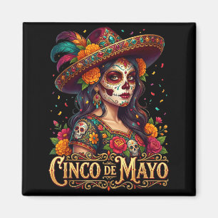 Cinco De Mayo Meisje Mexicaans Feest 5 De Mayo _4 Magneet