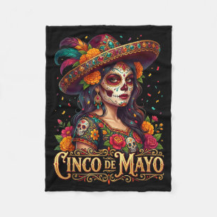 Cinco de mayo meisje mexicaans feest 5 de mayo Cin Fleece Deken