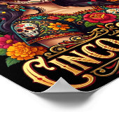 Cinco de mayo meisje Mexicaans feest 5 de mayo Cin Poster (Hoek)