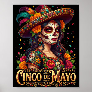 Cinco de mayo meisje Mexicaans feest 5 de mayo Cin Poster
