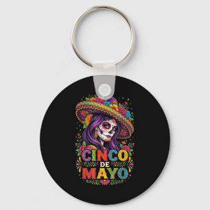 Cinco de mayo meisje mexicaans feest 5 de mayo vro sleutelhanger