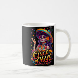 Cinco de mayo-meisje Mexicaans feest 5 mei Cinco  Koffiemok