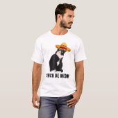 Cinco De Mayo Meow Tuxedo Cat Sombrero Mexicaanse  T-shirt (Voorkant volledig)