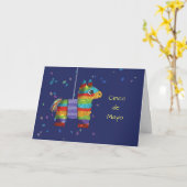 Cinco de Mayo met kleurrijke piñata Donkey Kaart (Gele Bloem)