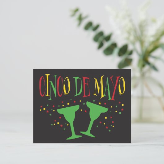 Cinco de Mayo met Margaritas Briefkaart (Staand voorkant)