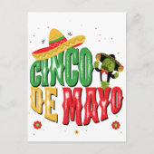 Cinco de Mayo met Pet Cactus Funny Cinco de Mayo Briefkaart (Voorkant)