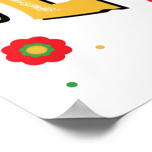 Cinco de Mayo met Pet Cactus Funny Cinco de Mayo Poster (Hoek)