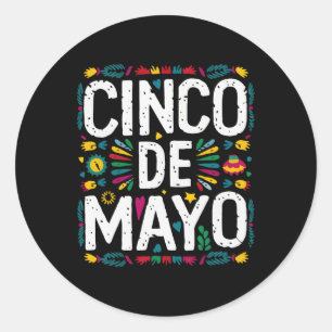 Cinco De Mayo Mexicaans Feest 5 De Mei 3 Ronde Sticker