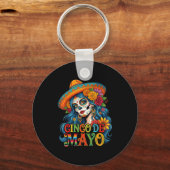 Cinco De Mayo Mexicaans Feest 5 De Mei  Sleutelhanger (Voorkant)