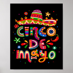 Cinco De Mayo Mexicaans Feest 5 De Mei Voor Vrouwe Poster