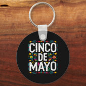 Cinco De Mayo Mexicaans Feest 5 Mei 3 Sleutelhanger (Voorkant)