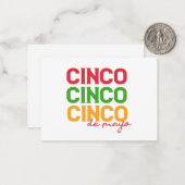 Cinco De mayo Mexicaans Feest Cadeau Notitiekaartje (Voorkant / Achterkant in situ)
