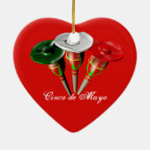 Cinco de Mayo, Mexicaans feest Keramisch Ornament (Achterkant)