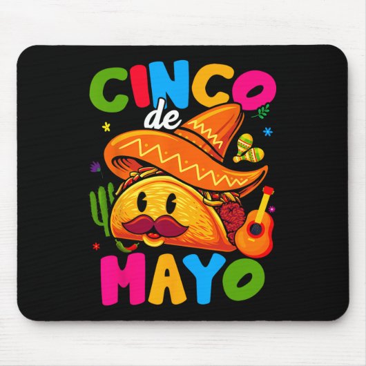 Cinco De Mayo Mexicaans Feest Laat Fiesta Squad 5  Muismat (Voorkant)