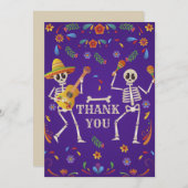 Cinco de Mayo Mexicaans Feest schedel Dank je Kaart (Voorkant / Achterkant)
