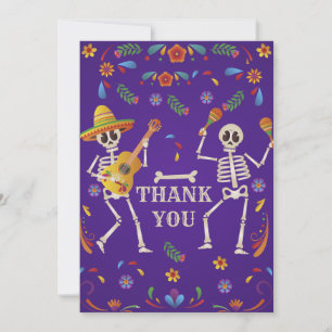 Cinco de Mayo Mexicaans Feest schedel Dank je Kaart