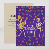 Cinco de Mayo Mexicaans feest schedel Dank je Kaart (Voorkant / Achterkant)