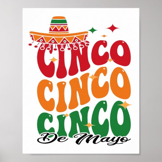 Cinco De Mayo Mexicaans Fiesta 5 De Mayo Mannen W Poster (Voorkant)
