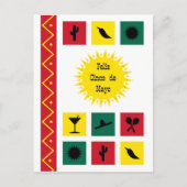 Cinco de mayo Mexicaans-geïnspireerd kleurrijk Bri Briefkaart (Voorkant)